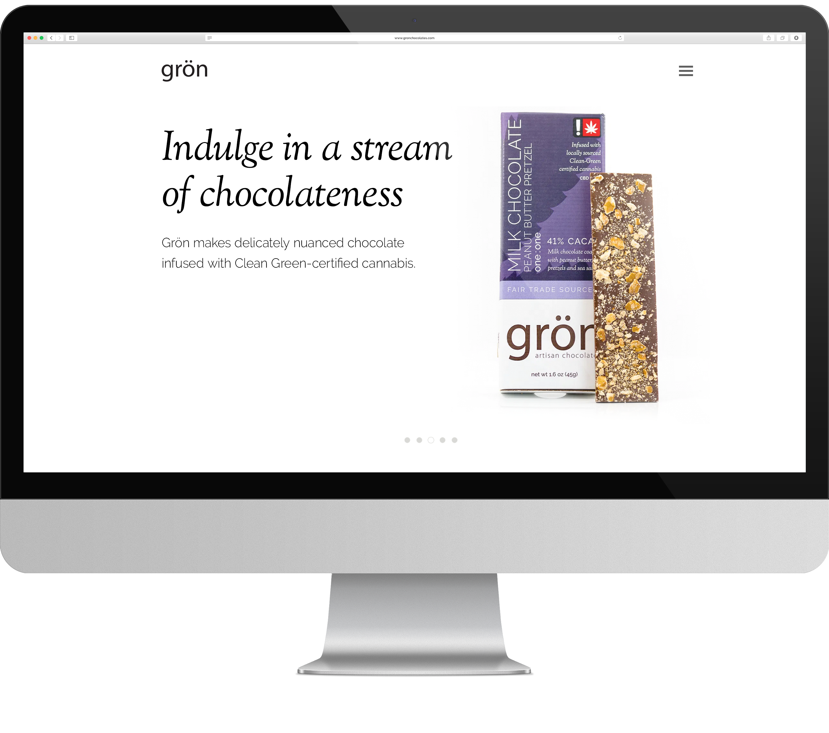 gron website homepage