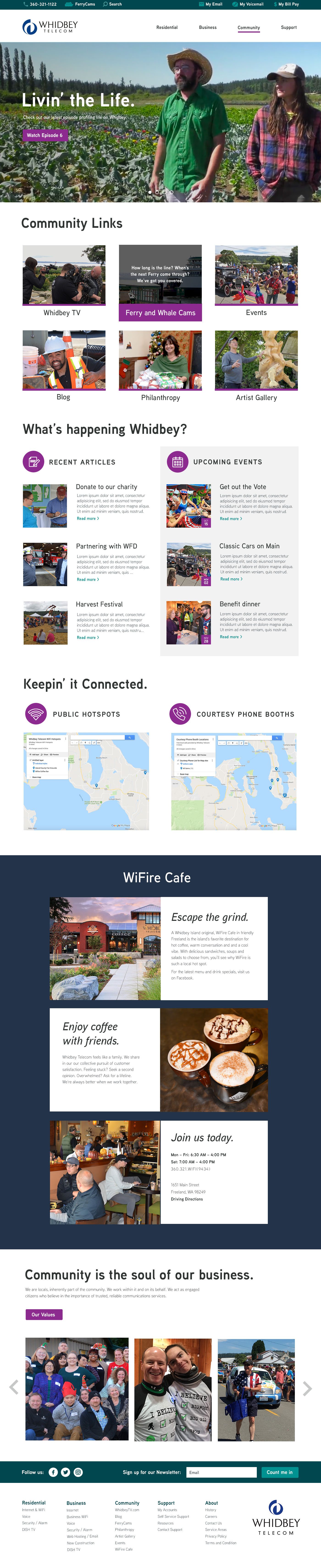 Whidbey Telecom Community page